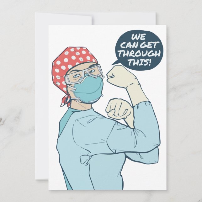 We Can Get Through This Rossie The Nurse Holiday Card (Front)