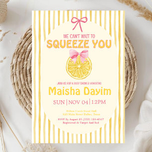 We Can’t Wait to Squeeze You Lemon Baby Shower Invitation