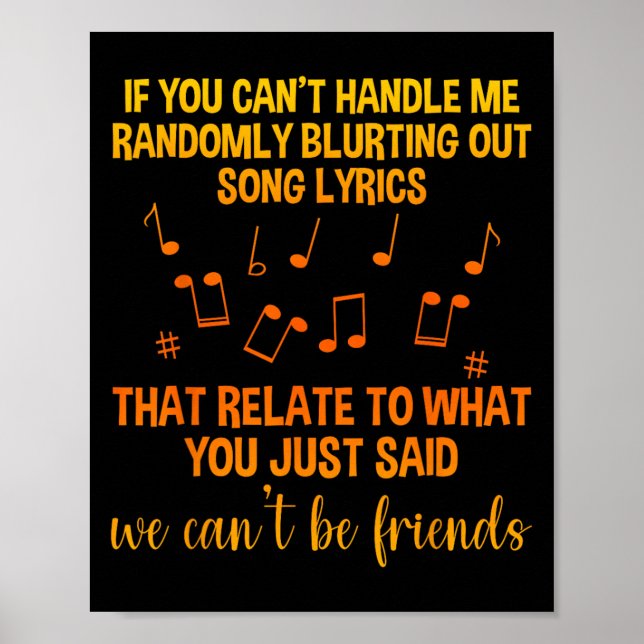 We Can't Be Friends - Uni - Black - Small - School Poster (Front)