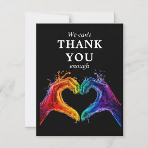 We can't thank you enough Heart of Pride wedding Card