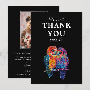 We can't thank you.. LGBTQ Eternal Unity wedding Thank You Card