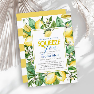 We Can't Wait to See You Lemon Baby Shower Invitation
