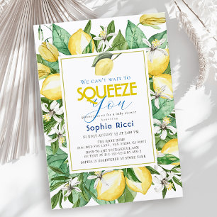 We Can't Wait to See You Lemon Baby Shower Invitation
