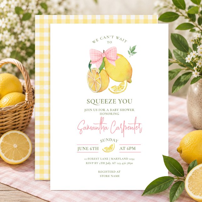 We can't wait to squeeze you baby shower invitation (Creator Uploaded)