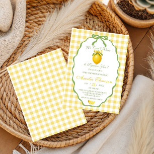 We Can't Wait to Squeeze You Citrus Lemon Baby  Invitation