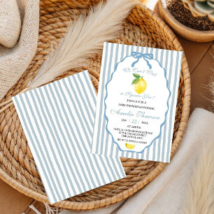 We Can't Wait to Squeeze You Citrus Lemon Baby Invitation