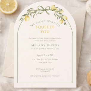 We can't wait to Squeeze You Neutral Baby Shower Invitation