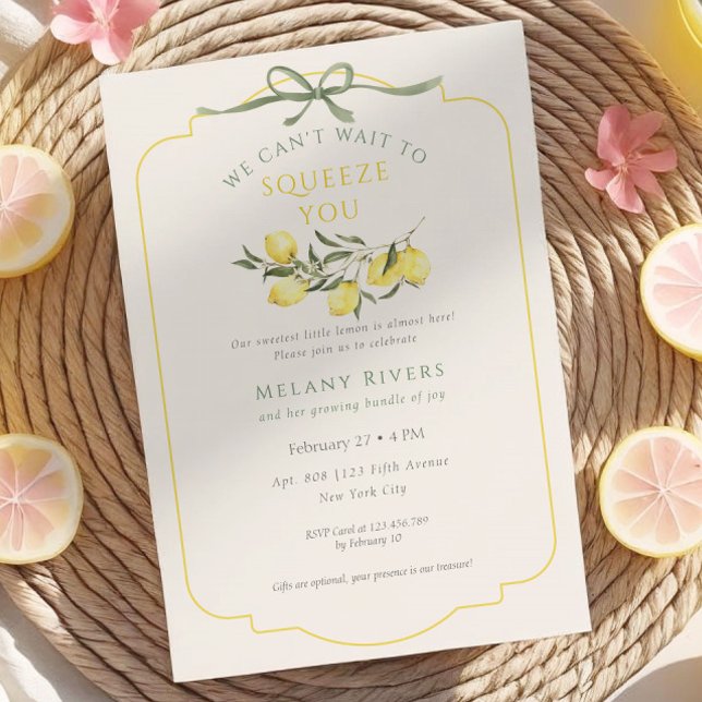 We can't wait to Squeeze You Neutral Baby Shower Invitation (Creator Uploaded)