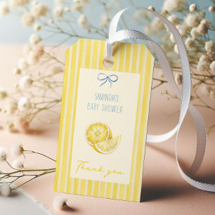 We Can't Wait to Squeeze You Stripes Baby Shower Gift Tags