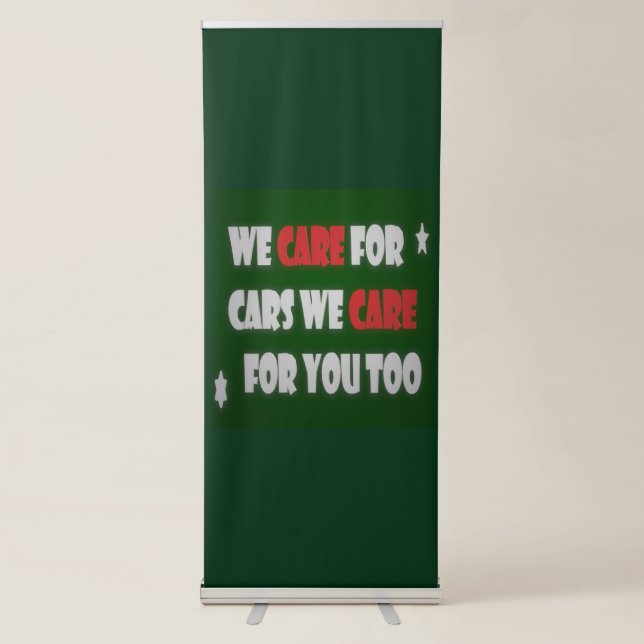 We Care For Cars       Banner (Front)