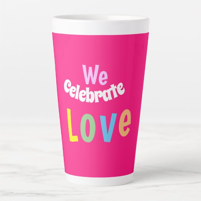 we celebrated love pillar candle thermal tumbler s latte mug (Front)