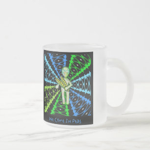 We Come In Peas ! Frosted Glass Coffee Mug