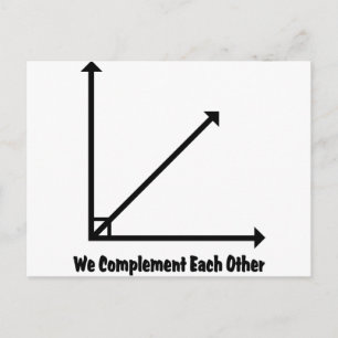 we complement each other postcard