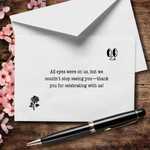 We Couldn't Stop Seeing You Wedding Thank You Card