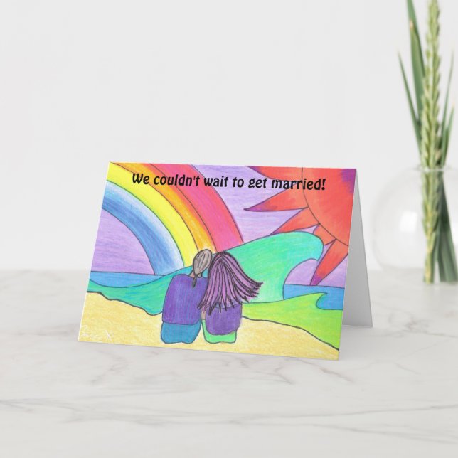 We couldn't wait to get married... announcement (Front)