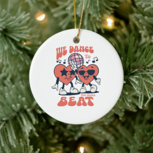 we dance to the same beat ceramic tree decoration