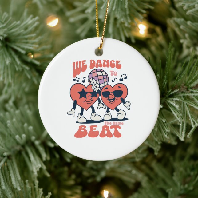 we dance to the same beat ceramic tree decoration (Tree)