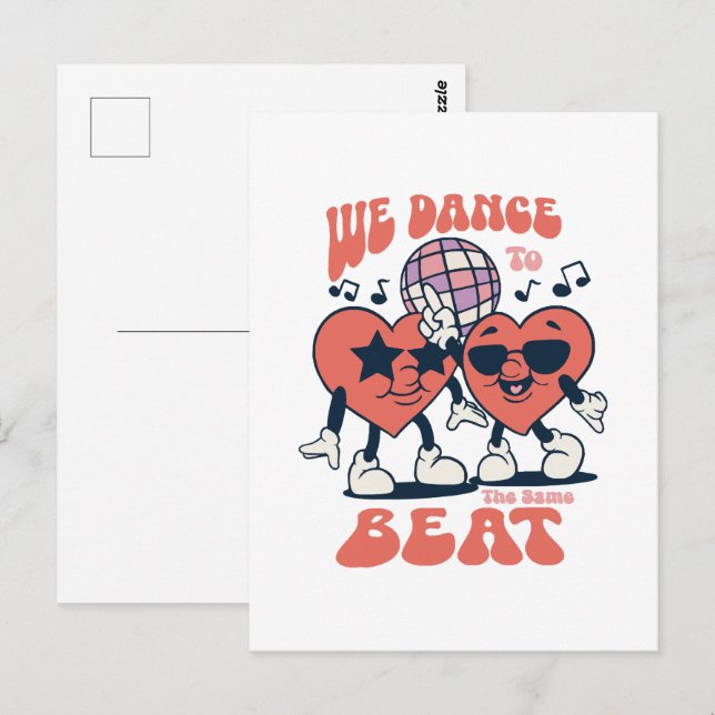 we dance to the same beat postcard (Front/Back)