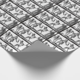 "We Dance With Death" Black Plague Wrapping Paper