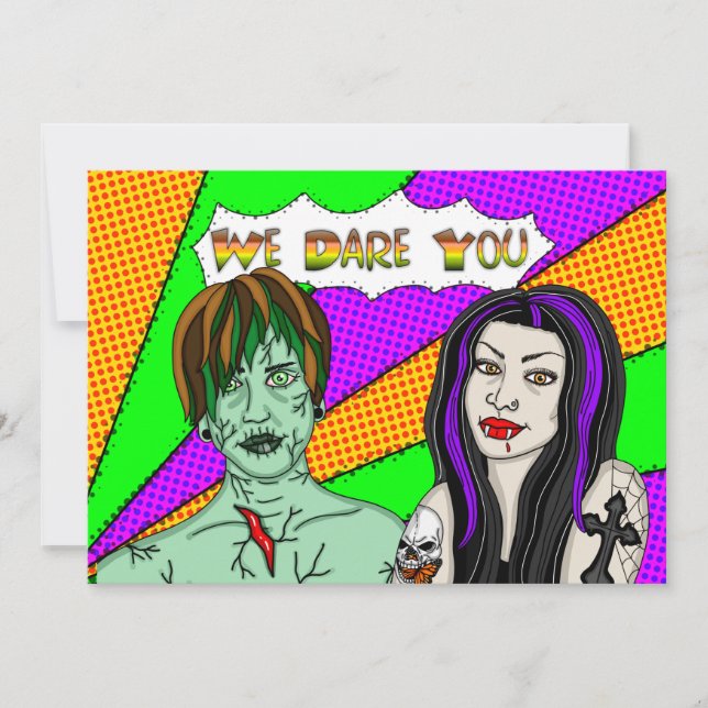 We Dare You | Halloween Party Invitation (Front)