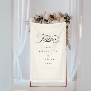 WE DECIDED ON FOREVER!  Elegant, Wedding Banner