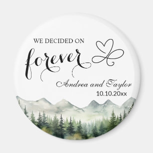 We decided on Forever Elegant Wedding favor Magnet