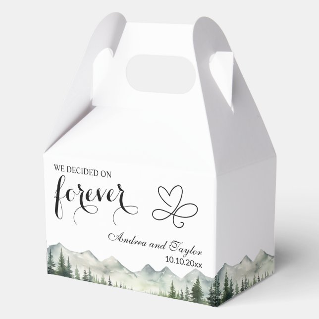 We decided on Forever Elegant Wedding Favour Box (Front)