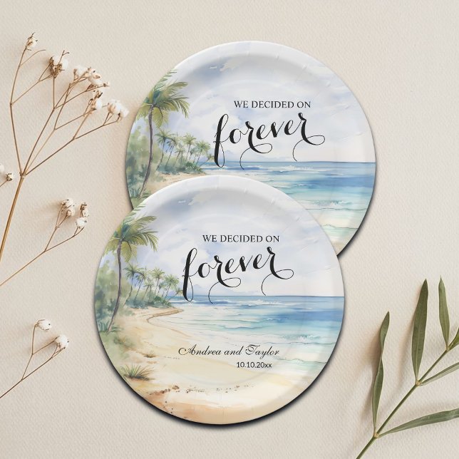 We decided on Forever Elegant Wedding Paper Plate (Creator Uploaded)