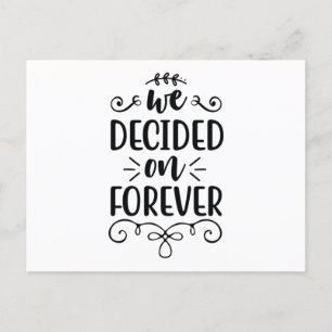 We decided on forever postcard