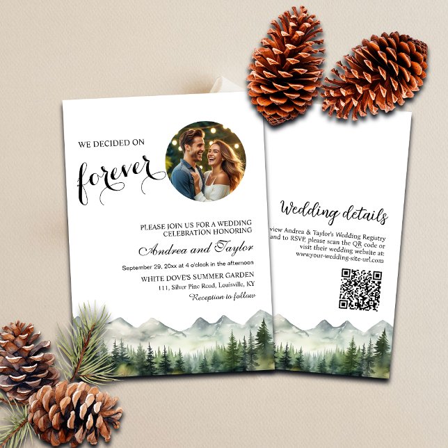 We decided on Forever QR Code and Photo Wedding Invitation (Creator Uploaded)