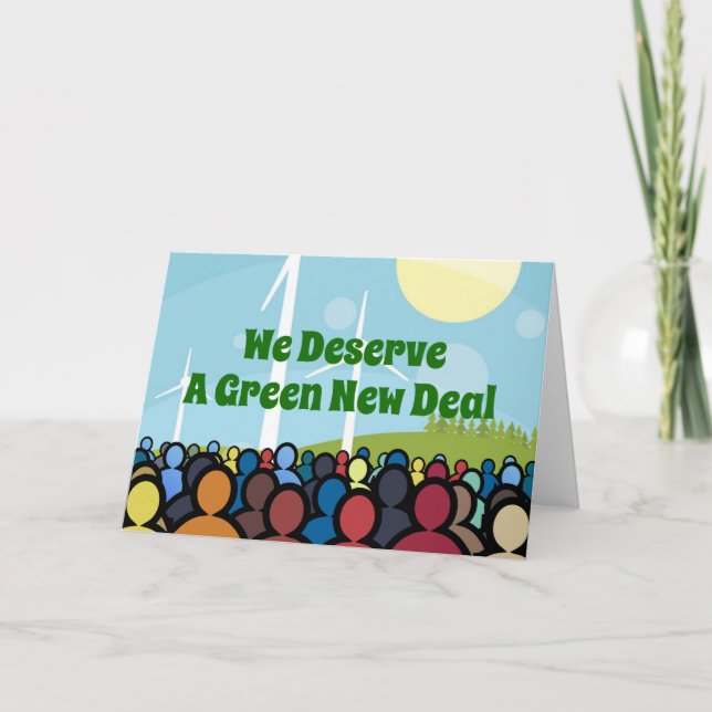 We Deserve a Green New Deal Card (Front)