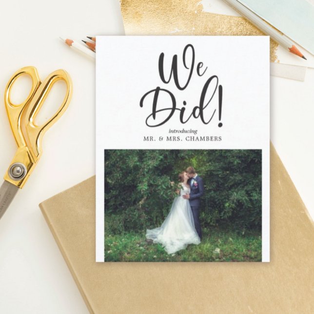 We Did Elopement Photo Invitation (Creator Uploaded)