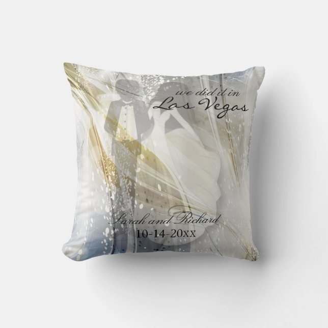 We did it | Beautiful Wedding Keepsake Cushion (Front)
