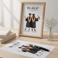 We Did It Best Friends Graduation Illustration