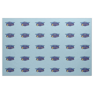 We Did It Class 20XX Blues Graduation Fabric