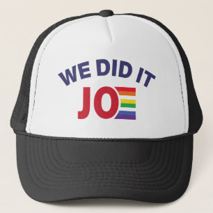 We Did It Joe Rainbow Gay Pride Trucker Hat