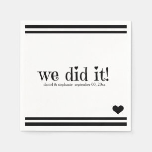 We Did It Napkin