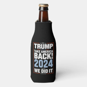 We Did It Trump USA Flag President 47 Trump Bottle Cooler