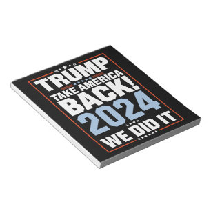 We Did It Trump USA Flag President 47 Trump Notepad