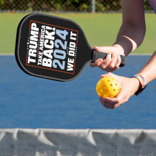 We Did It Trump USA Flag President 47 Trump  Pickleball Paddle