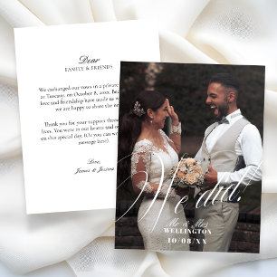 We did married Flat Announcement Card