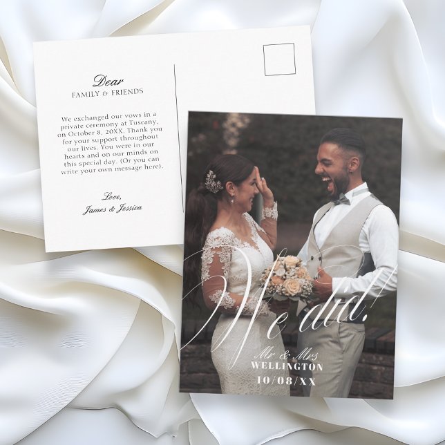 We did married Flat Announcement Card (Creator Uploaded)
