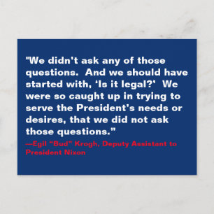 We Didn't Ask Those Questions Nixon Trump Resist Postcard