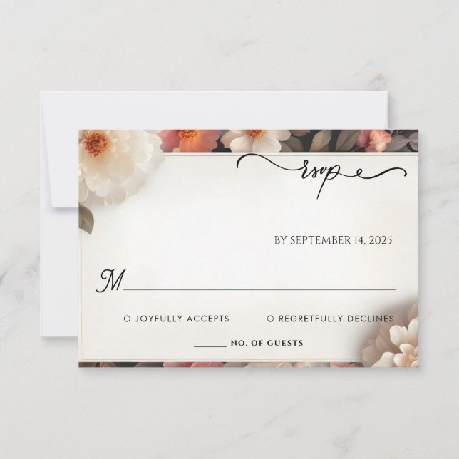 We Do Acrylic Drama Asian Thick Korean Wedding RSVP Card (Front)