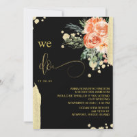 *~* WE DO AR15 - Pink Rose Floral RSVP QR WEDDING