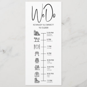 We Do Barn Wedding Day Timeline Flat Program Programme