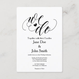 We Do Basic Wedding Invitation