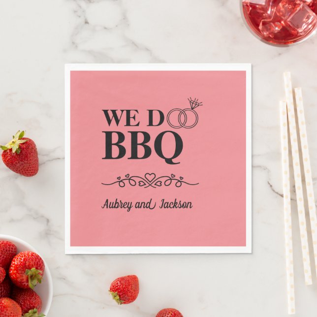 We Do BBQ Engagement Napkin (Insitu)