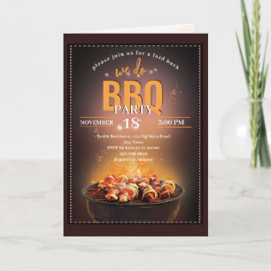 We Do Bbq Holiday Party Card