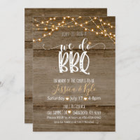 We Do BBQ Invitation - Rustic